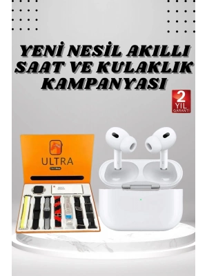 ® 7 Kordonlu Akıllı Saat Ve Yeni Nesil Kulaklık Dokunmatik Ekran Android ve İOS Uyumlu