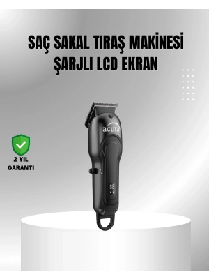 ® 7000 RPM Güçlü Motorlu LCD Göstergeli Şarjlı Tıraş Makinesi