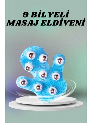 ® 9 Bilyeli El Şeklinde Omuz Bacak Masaj Aleti Masaj Eldiveni Giyilebilir Plastik Vücut Sıkılaştırıcı