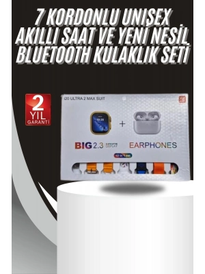 ® 9 Ultra Akıllı Saat 49mm 2inç Ekran 7 Kordonlu ve Bluetooth Kulaklık