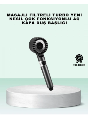 ® Aç Kapa Tuşlu Filtreli Duş Başlığı Yeni Nesil Tasarım