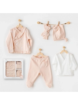 ®   AC24110 Cute Bunnies Be Sking 5 Parça Hastane Çıkışı Pink