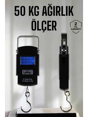 ® Ağırlık Ölçer 50 Kg El Terazisi El Kantarı Pilli Led Ekran