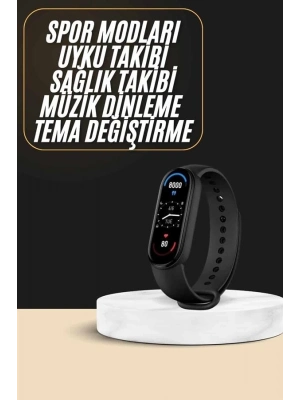 ® Akıllı Bileklik Android ve İOS Uyumlu Bildirim ve Çağrı Görme Spor Takibi