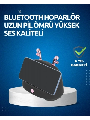 ® Akıllı Kablosuz Telefon Tutucu ve Stereo Hoparlör – Kolay Kullanım ve Yüksek Ses Kalitesi