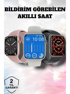 ® Akıllı Saat Adım Sayar, Kalp Atışı İzleme Dokunmatik Bluetooth Bağlantılı