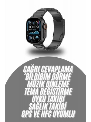 ® Akıllı Saat Arama Konuşma GPS ve NFC Özelliği 3 Kordonlu Amoled Ekran