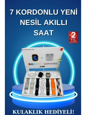 ® Akıllı Saat Bluetooth Kulaklık Adımsayar Sağlık Takibi Çağrı Cevaplama