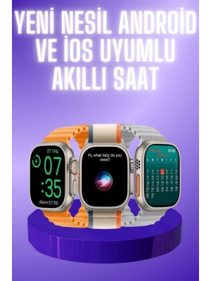 ® Akıllı Saat Çok Fonksiyonlu Unısex Sosyal Medya Girişli Bluetooth Bağlantılı