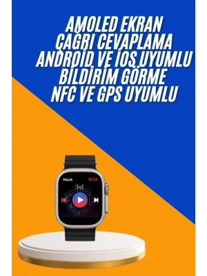 ® Akıllı Saat Çok Fonksiyonlu Unısex Sosyal Medya Girişli Bluetooth Bağlantılı