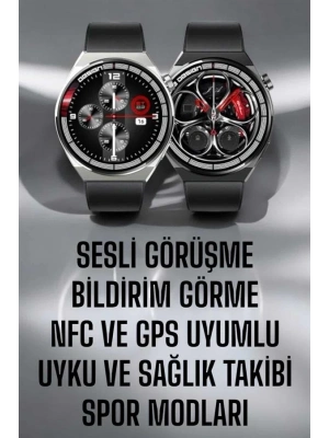 ® Akıllı Saat GPS VE NFC Özelliği Sesli Görüşme Dokunmstik Ekran