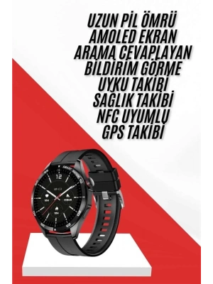 ® Akıllı Saat Ios Ve Android Tüm Telefonlara Uyumlu Çok Fonksiyonlu Amoled Ekran