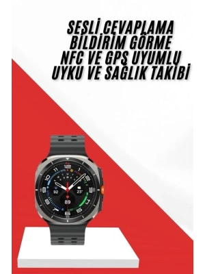 ® Akıllı Saat Müzik Dinleme Nabız Ölçer NFC ve GPS Uyumlu Sesli Asistan
