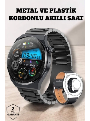 ® Akıllı Saat Sağlık ve Fitness Takibi Bluetooth Bağlantılı Dokunmatik Ekran
