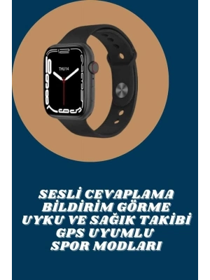 ® Akıllı Saat Tema Değiştirme Uyku ve Sağlık Takibi Sesli Asistan Bildirim Görme