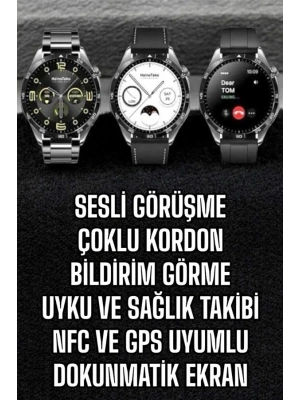 ® Akıllı Saat Titreşimli Amoled Ekran Uyku ve Sağlık Takibi Sesli Görüşme