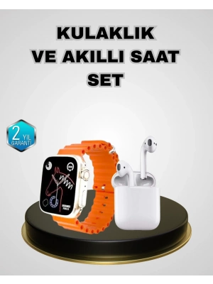 ® Akıllı Saat ve Kablosuz Kulaklık iOS Android Uyumlu Teknoloji Seti