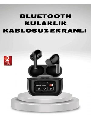 ® Aktif Gürültü Engelleme (ANC) Kablosuz Bluetooth Kulaklık – Dijital Ekranlı, Dokunmatik ve Uzun Pil Ömürlü