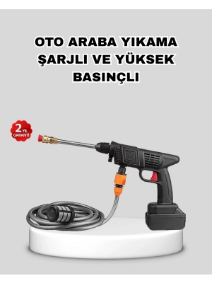 ® Akülü Araba Yıkama Makinesi 21V Güçlü Basınçlı ve Çift Akülü Taşınabilir