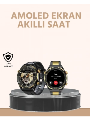 ® Amoled Ekran Akıllı Saat Uyku Nabız Adım Ölçer Su Geçirmez