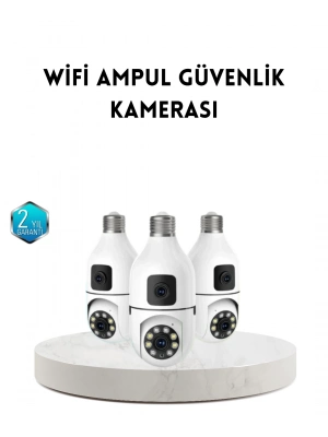 Ampul Tipi WiFi Kamera 2MP Lensli Full HD Görüntü ve Akıllı Hareket Algılama