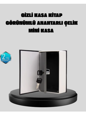 ® Anahtarlı Gizli Kitap Kasa – Metal İç Yapı, Kamuflajlı Sözlük Tasarım