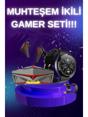 ® ANC Özellikli Bluetooth Kulaklık ve Amoled Ekran Akıllı Saat Uyku ve Sağlık Takibi Nabız Ölçer