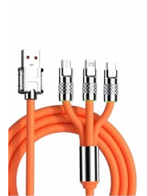 ® Android ve İOS Uyumlu 180 Derece Type-c Şarj Kablosu