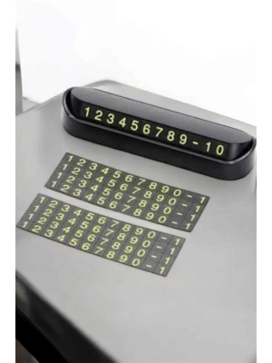 ® Araba Park Numaratörü Araç İçi Numaralık Değiştirilebilir Çevirmeli Mini