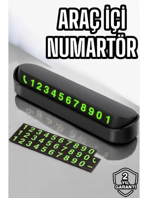 ® Araba Park Numaratörü Araç İçi Numaralık Değiştirilebilir Çevirmeli Mini