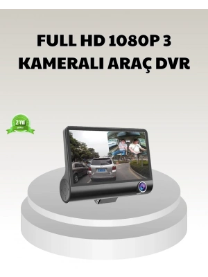 ® Araç DVR Kamerası 3’lü 170° Geniş Açılı Full HD ve Park Destekli