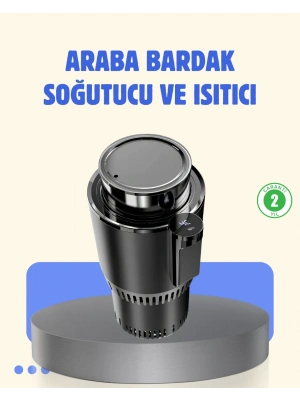 ® Araç İçi Akıllı Bardaklık Isıtıcı Soğutucu Dijital Ekranlı
