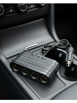 Araç İçi Güç Dağıtıcı 4 Çakmaklık 2 USB 1 Type C Şarj Ünitesi