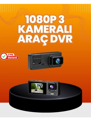 ® Araç İçi Güvenlik Kamerası | 3 Kanallı, 24 Saat Park Kaydı Destekli