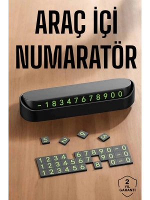 ® Araç İçi Numaratör Numaralık Torpido Üstü Açılır Kapanır Telefon Numarası Bırakma