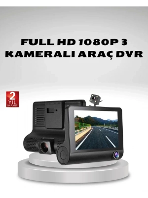 ® Araç Kamerası 3’lü Full HD DVR 1080P Gece Görüşlü ve G-Sensörlü