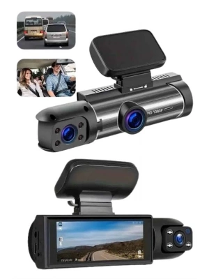 ® Araç Kamerası Black Box Çift Kameralı Ekranlı Full HD Sürüş Kamerası