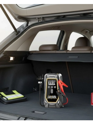 ® Araçlar İçin Akü Takviye ve Dijital Hava Kompresörü 16000 mAh
