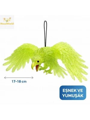 Asılabilir Lateks Kartal Dekor Süsü Yeşil 17-18 cm
