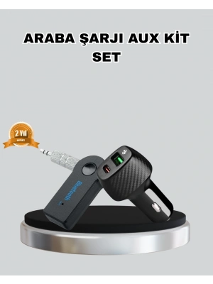 ® AUX Bluetooth Adaptör ve 38W Hızlı Araç Şarj Cihazı Seti