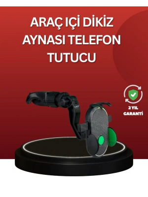 ® Ayarlanabilir Kıskaçlı Dikiz Aynası Telefon Tutucu Tüm Telefonlarla Uyumlu