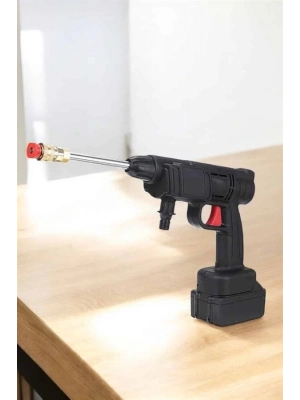 ® Bahçe ve Araba Yıkama Tabancası Su Basınçlı Hazneli Bataryalı Oto Yıkama