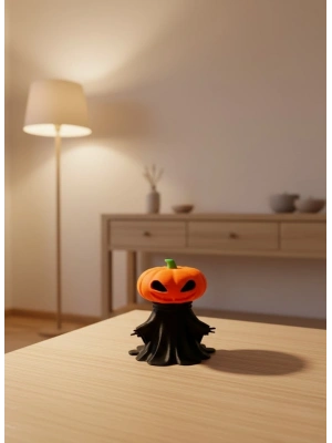 ® Balkabağı Figür 9cm Cadılar Bayramı Dekoratif Biblo