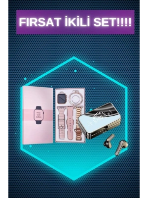 ® Bileklikli Amoled Ekran Akıllı Saat ve Dijital Göstergeli Kablosuz Bluetooth Kulaklık ANC/ ENC