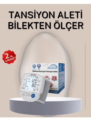 ® Bilekten Ölçer Tansiyon Aleti Şarjlı-Pilli Hafızalı Pratik Kullanım