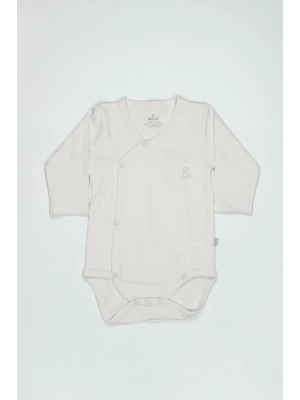 ®   Organik Natural Basic Style Kruvaze Uzun Kol Body BS17102 Ekru