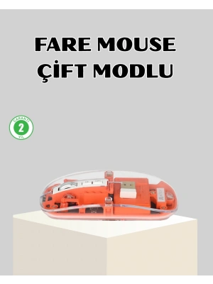 ® Bluetooth 5.0 & 2.4GHz Kablosuz Fare – 3 Cihaz Bağlantılı, Hızlı Geçiş, USB Alıcılı