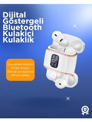 ® Bluetooth 5.3 Kulaklık – Kulakiçi, ANC+ENC, 4 Adet Set, Dijital Göstergeli