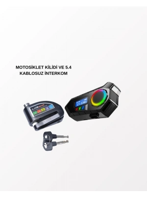 ® BLUETOOTH 5.4 KABLOSUZ İNTERKOM+ MOTOR DİSK KİLİDİ