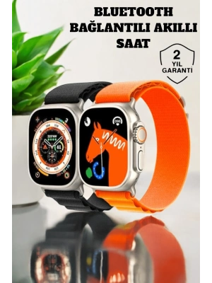 ® Bluetooth Bağlantılı 49MM Dokunmatik Akıllı Saat Sağlık ve Spor Takip Özellikli
